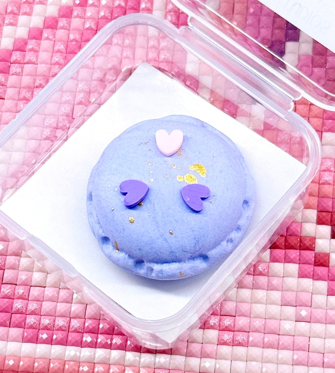Heart Sprinkles Macaron | Purple | Wt. 9-10g | Scent: Snow Angel