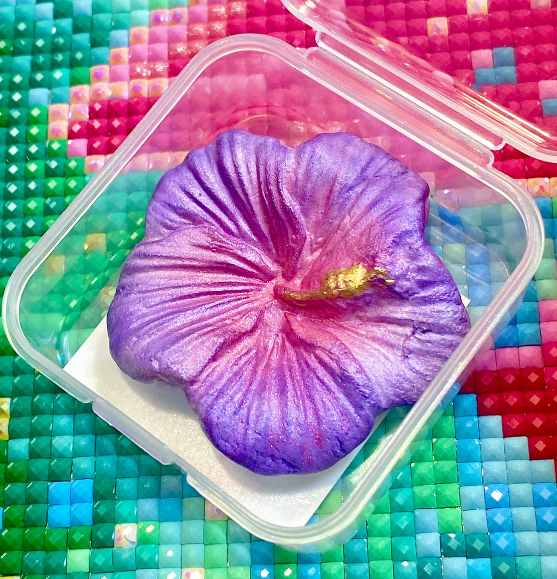 Hibiscus Flower. Pink Purple. Wt. 10-11g. Scent: Fresh Magnolia