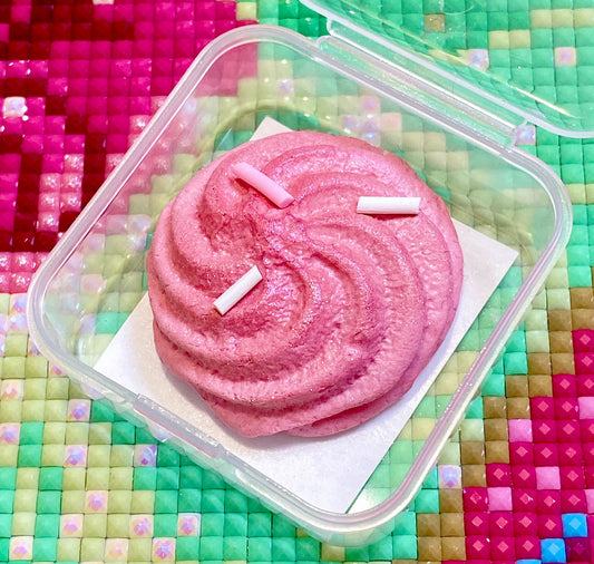 Whipped Cream. Pink. Wt. 10-11g. Scent: Mandarin