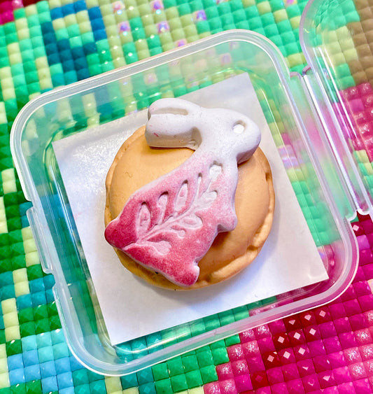 Spring Bunny Macaron. Wt. 10-11g. Scent: Lily Of The Valley